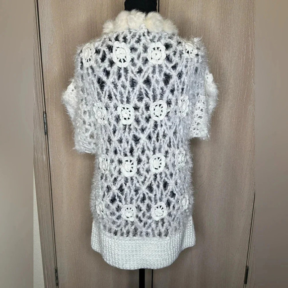 GG Pink Rabbit Fur Grandma Knit Sweater - Picture 10 of 16